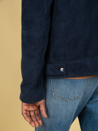 Giacca in Suede - Blu