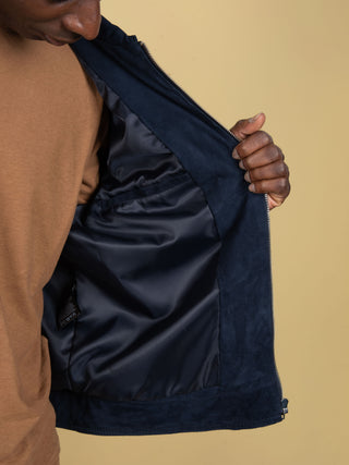 Giacca in Suede - Blu