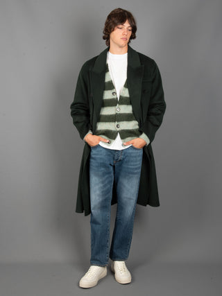Maglia Cardigan Righe - Acqua