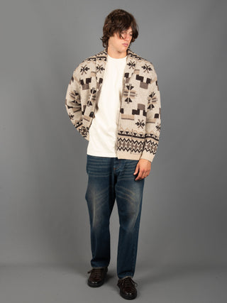 Maglia Cardigan Etnica - Avorio