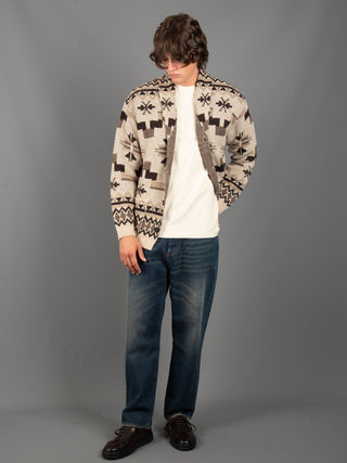 Maglia Cardigan Etnica - Avorio