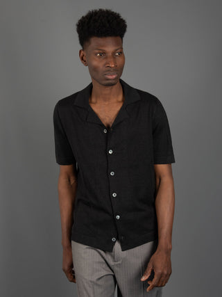 Camicia Lino Cotone - nero