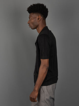 Camicia Lino Cotone - nero