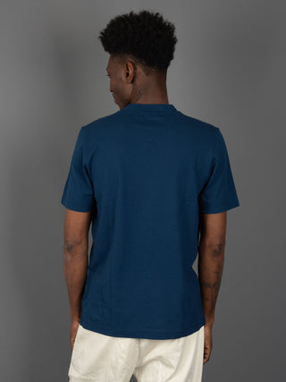 T-shirt in Piqué - Blu navy