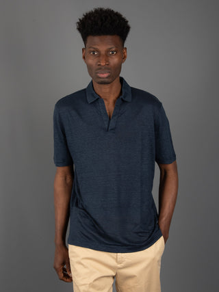 Polo Capri Lino - Blu