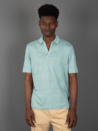 Polo Capri Lino - Verde Acqua