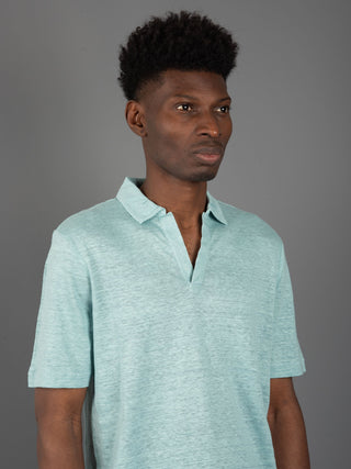 Polo Capri Lino - Verde Acqua