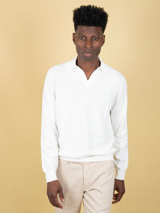 Polo in Cotone  - Bianco