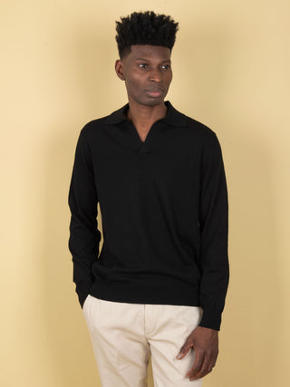 Polo in Cotone - Nero