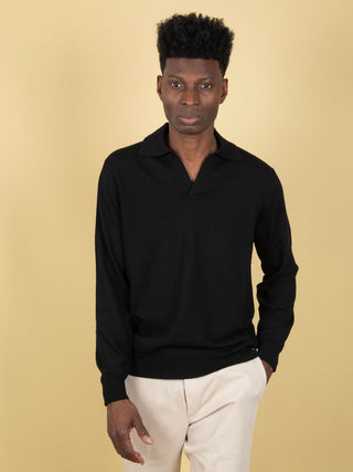 Polo in Cotone - Nero