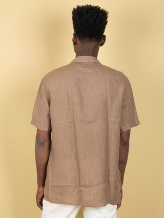 Camicia in Lino - Tortora