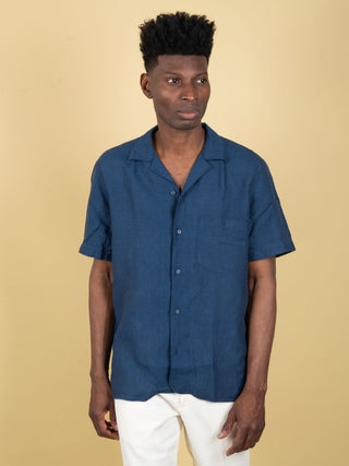 Camicia in Lino - Blu