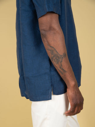 Camicia in Lino - Blu