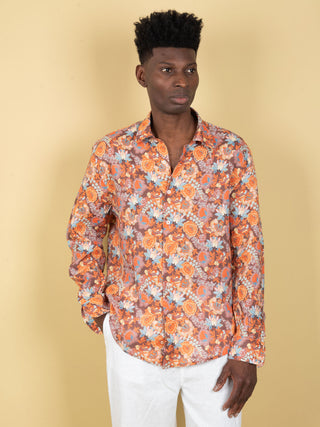 Camicia in Lino - Arancio