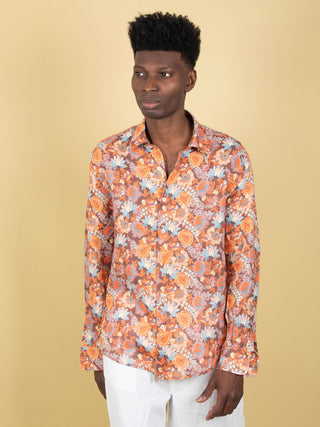 Camicia in Lino - Arancio