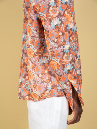 Camicia in Lino - Arancio