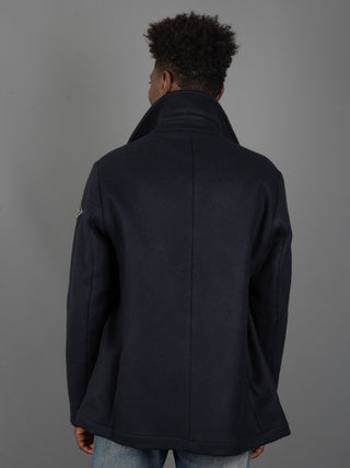 Cappotto Peacot Melton - Blu Navy