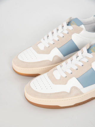 Sneakers '6 Low' - Bianco/Celeste