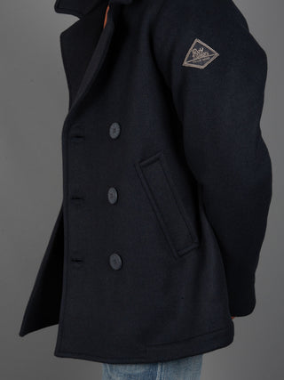 Cappotto Peacot Melton - Blu Navy