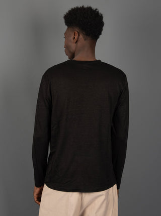 Maglia in Lino - Nero