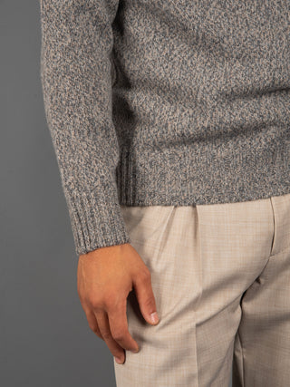 Maglia Mouliné - Tortora