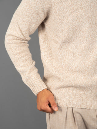 Maglia Polo Mouliné - Beige/Panna