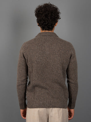 Maglia Polo Mouliné - Moro/Grigio