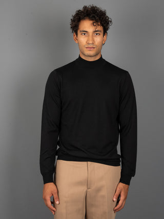 Maglia Lupetto Seta - Nero
