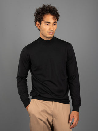 Maglia Lupetto Seta - Nero