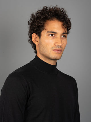 Maglia Lupetto Seta - Nero