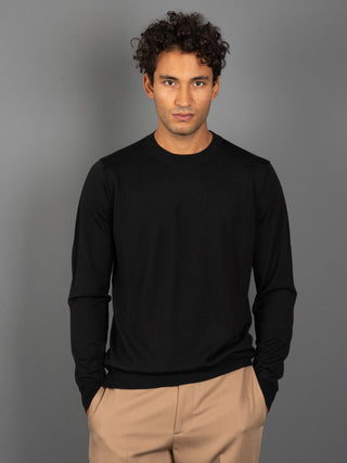 Maglia Girocollo Seta - Nero