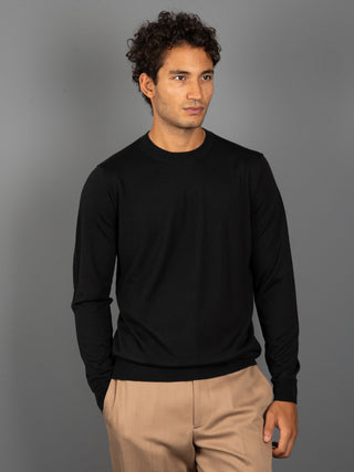 Maglia Girocollo Seta - Nero