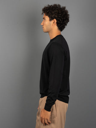 Maglia Girocollo Seta - Nero