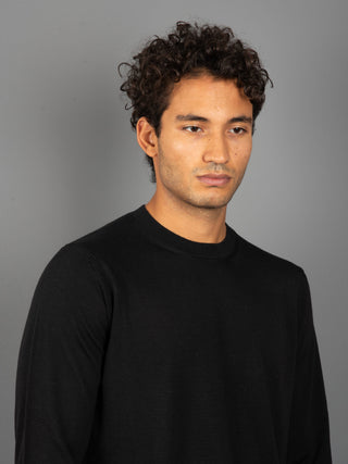 Maglia Girocollo Seta - Nero