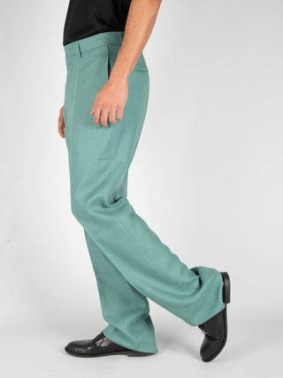 Pantalone  Lino - Acquamarina