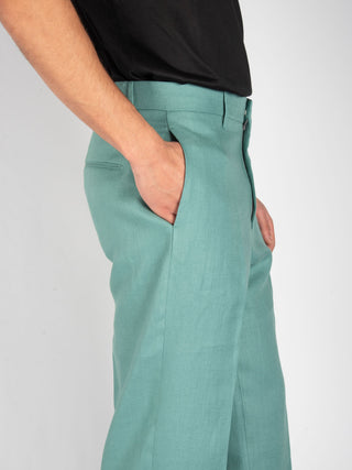 Pantalone  Lino - Acquamarina