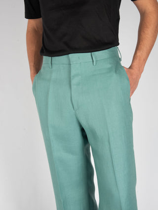 Pantalone  Lino - Acquamarina