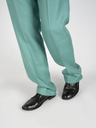 Pantalone  Lino - Acquamarina