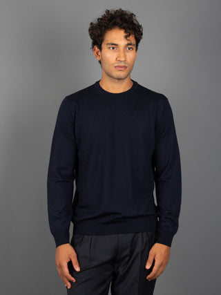 Maglia Girocollo Extrafine - Blu