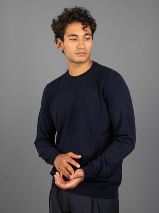 Maglia Girocollo Extrafine - Blu