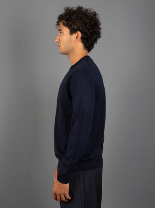 Maglia Girocollo Extrafine - Blu