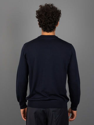 Maglia Girocollo Extrafine - Blu