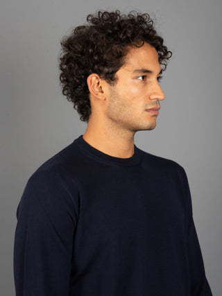 Maglia Girocollo Extrafine - Blu