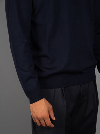 Maglia Girocollo Extrafine - Blu