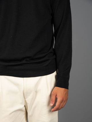 Maglia Polo Zip - Nero