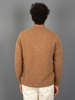Maglia Cardigan Mouliné - Cammello
