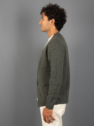 Maglia Cardigan Mouliné - Muschio
