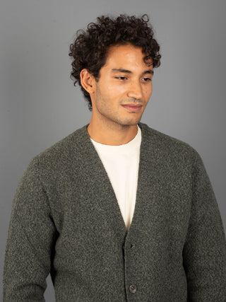 Maglia Cardigan Mouliné - Muschio