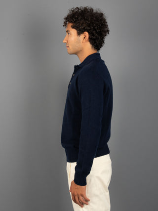 Maglia Polo Cashmere - Blu