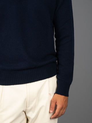 Maglia Polo Cashmere - Blu